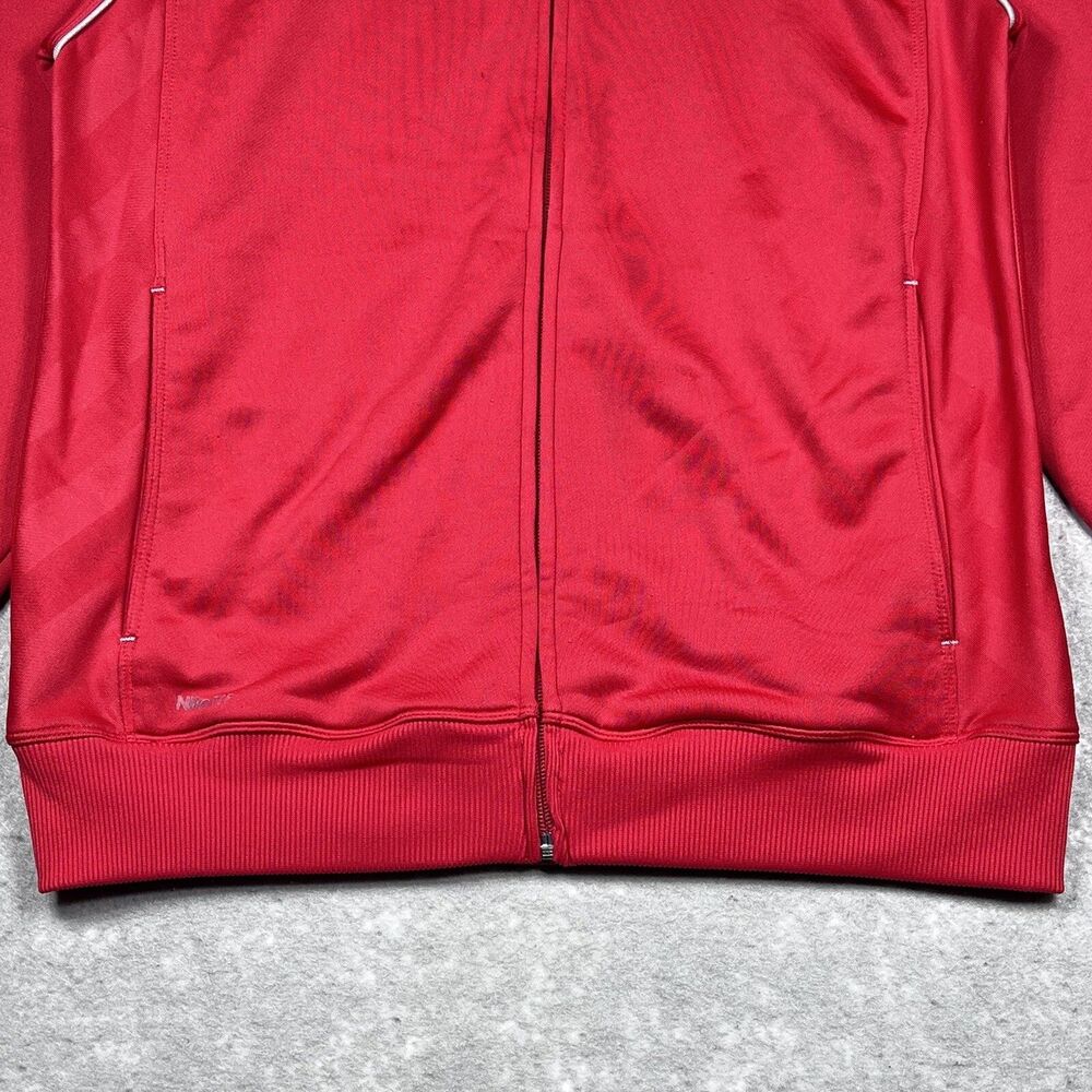 Vintage Nike Team Sweatshirt Men’s Medium Red Ohio State Buckeye Full Zip Swoosh - Picture 5 of 16